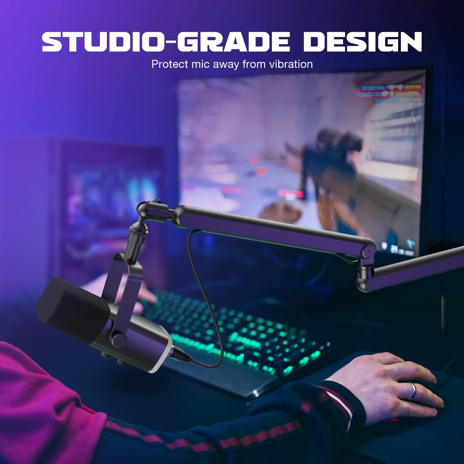 Thumbnail 2 de FIFINE BM88 Low Profile Microphone Boom Arm Stand for Gaming Streaming