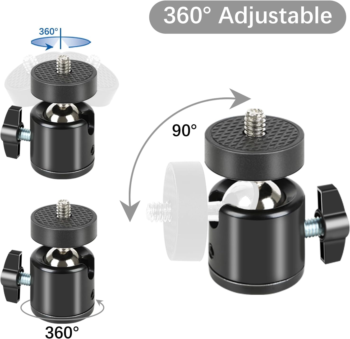 Thumbnail 3 de Acuxiaza Trail Camera Tree Mount — 4 Pack, 360° Adjustable, 1/4"-20 Screws