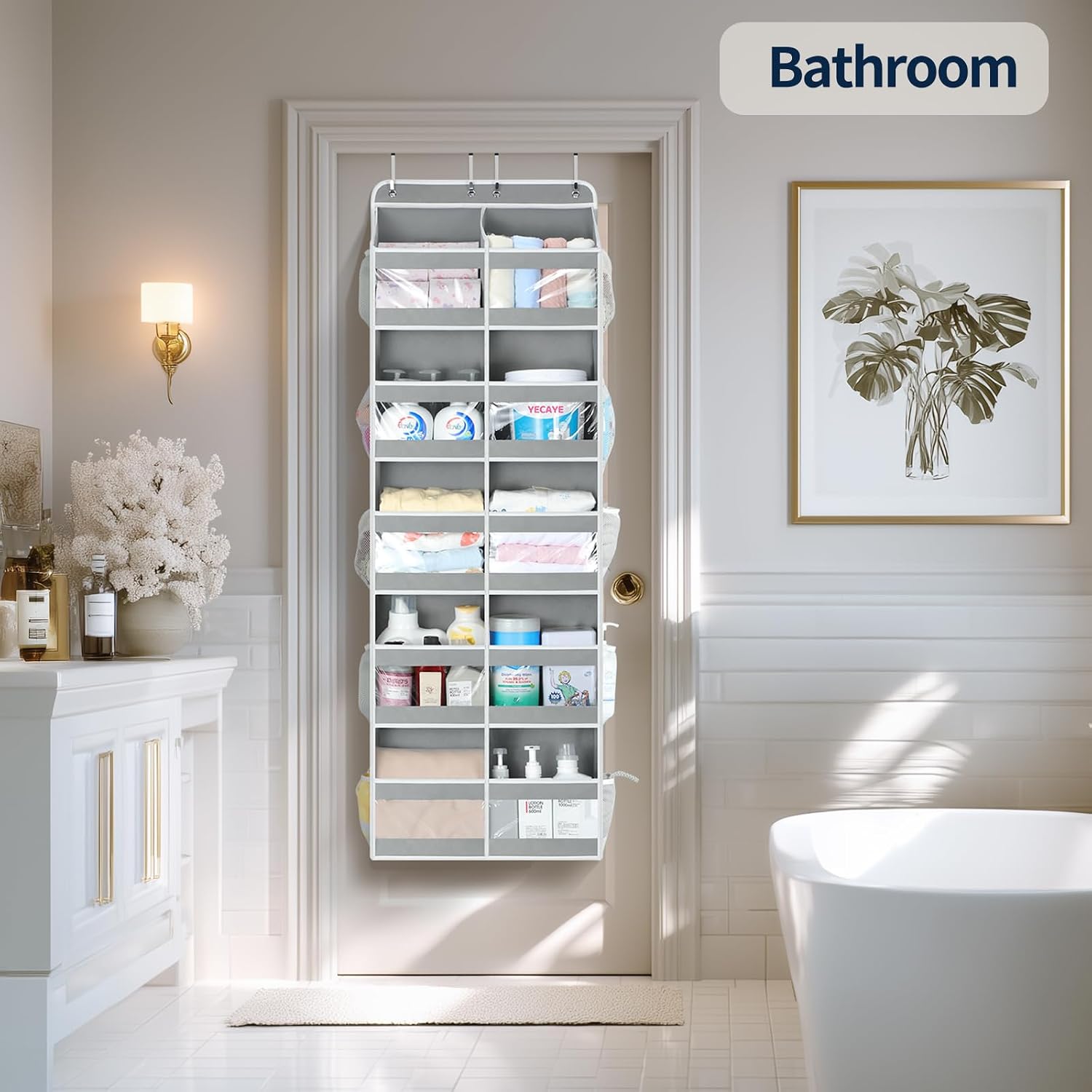 Thumbnail 6 de Yecaye 5-Tier Door Organiazer 10-Compartment, Dual-Column Door Organizer