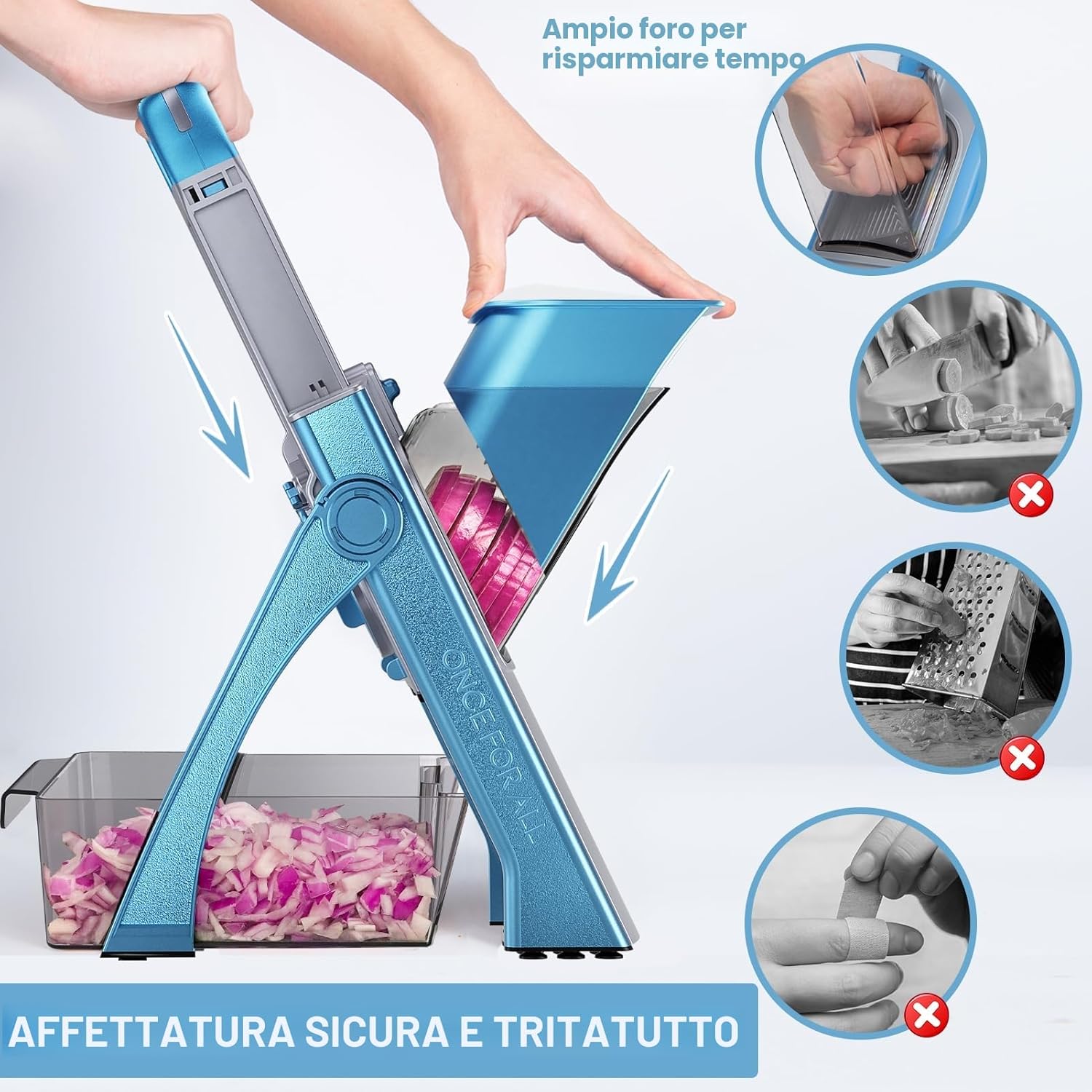 Thumbnail 1 de SupMaKin Mandolina per Verdure professionale regolabile JS03, con taglia patate e affettaverdure