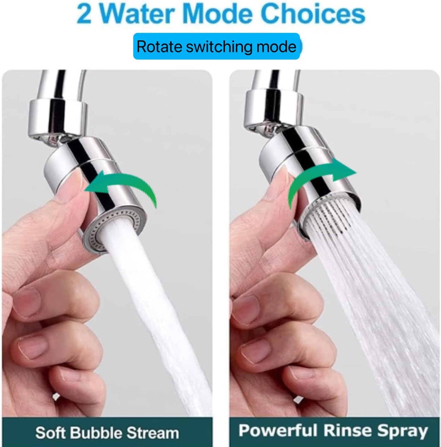 Thumbnail 2 de Kitchen and Basin Tap Spray Head with 360° Swivel and 80° Tilt