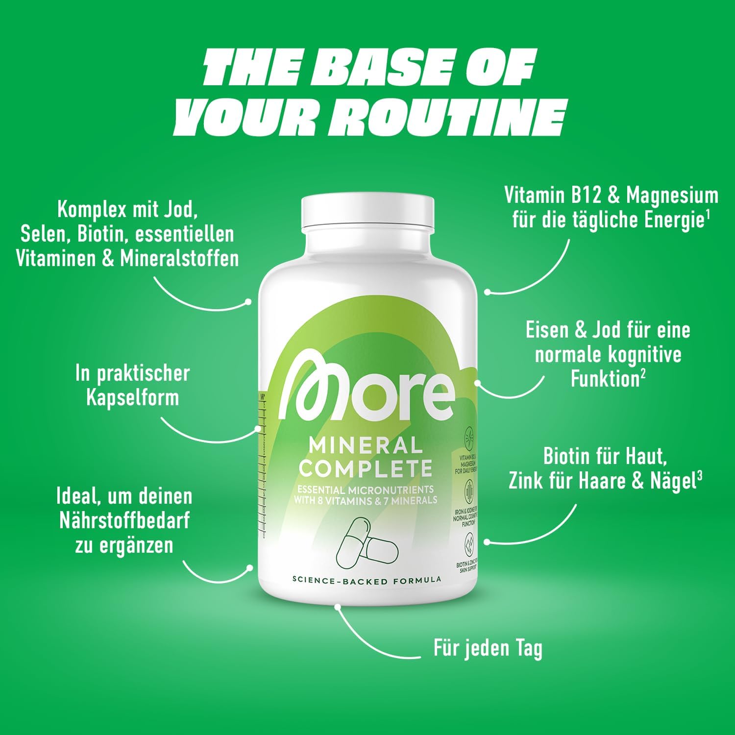Detalle de More Mineral Complete V4 – Vitamin- und Mineralstoff-Komplex (150 Kapseln)