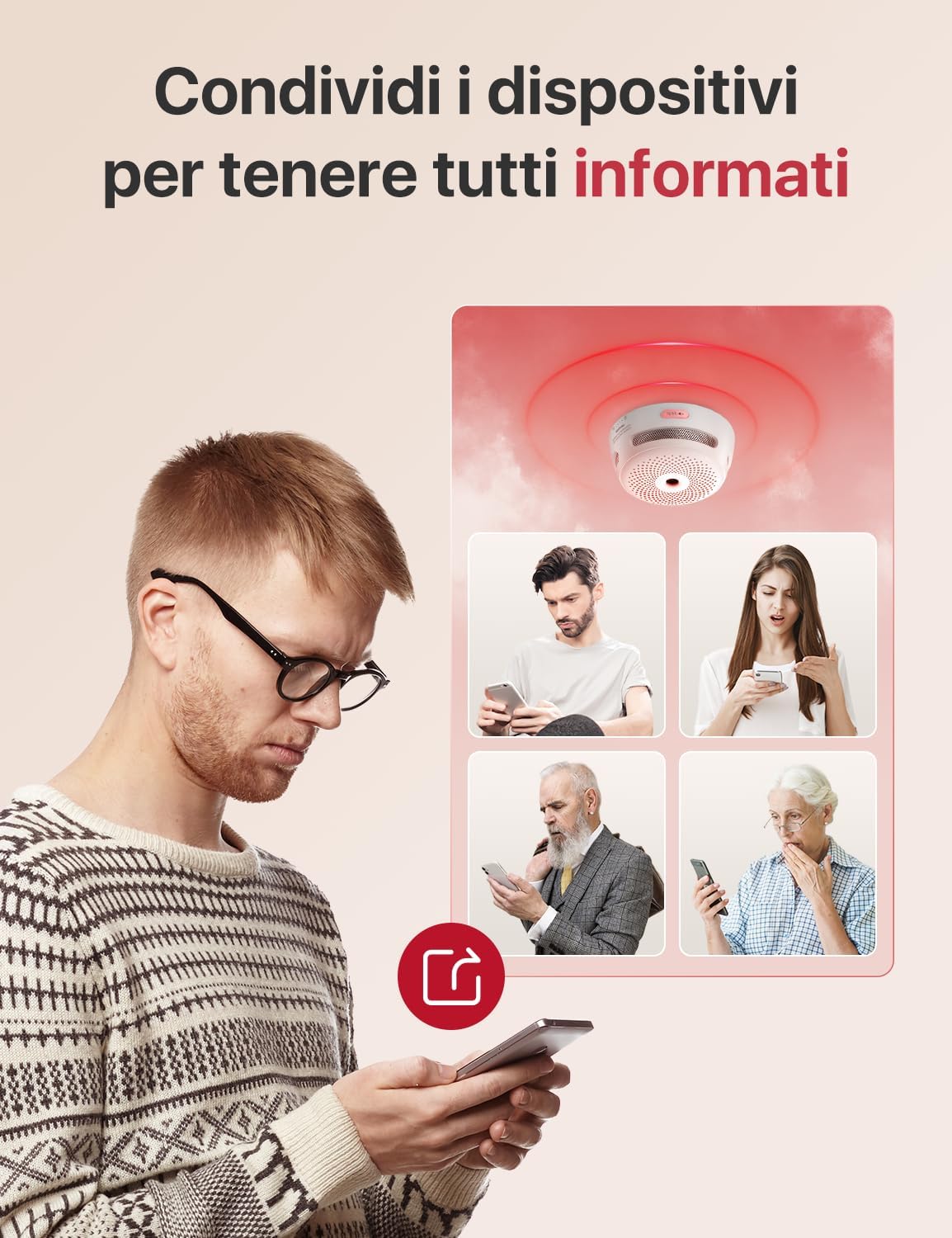 Thumbnail 4 de X-Sense FS61 Rilevatori di fumo intelligenti 6+1