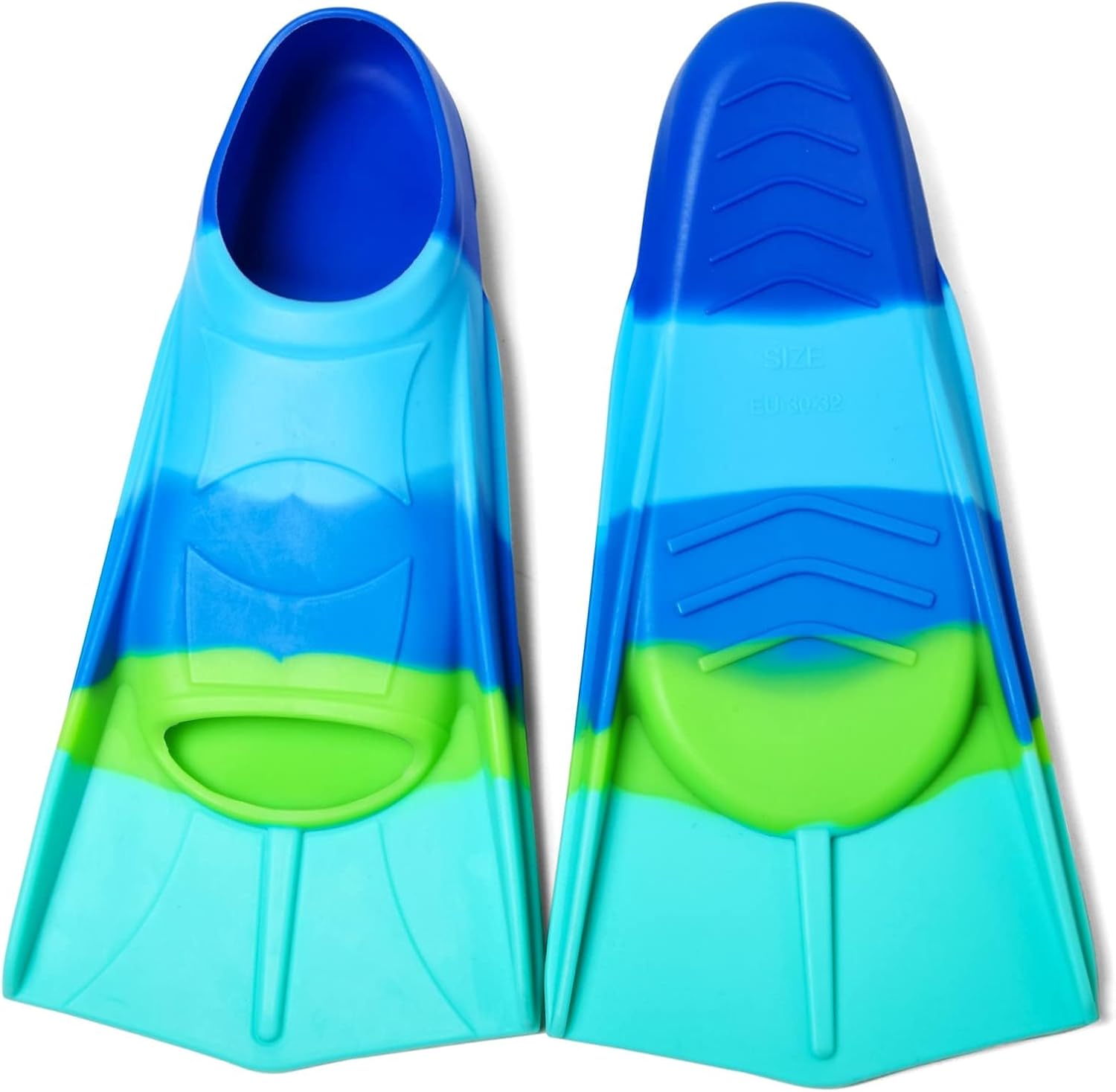 Detalle de Foyinbet Kids Swim Fins — Short Youth Flippers for Lap Training