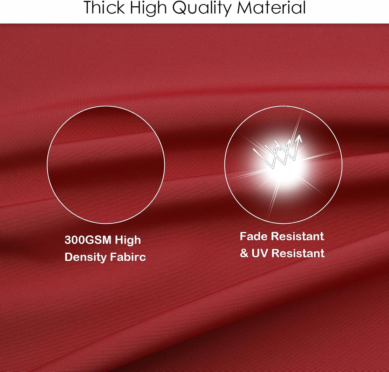 Thumbnail 5 de PRIMEPATIO Outdoor Garden Chair Cushions Set of 2 (50 x 50cm, 7cm Thick, Red) for Outdoor Furniture