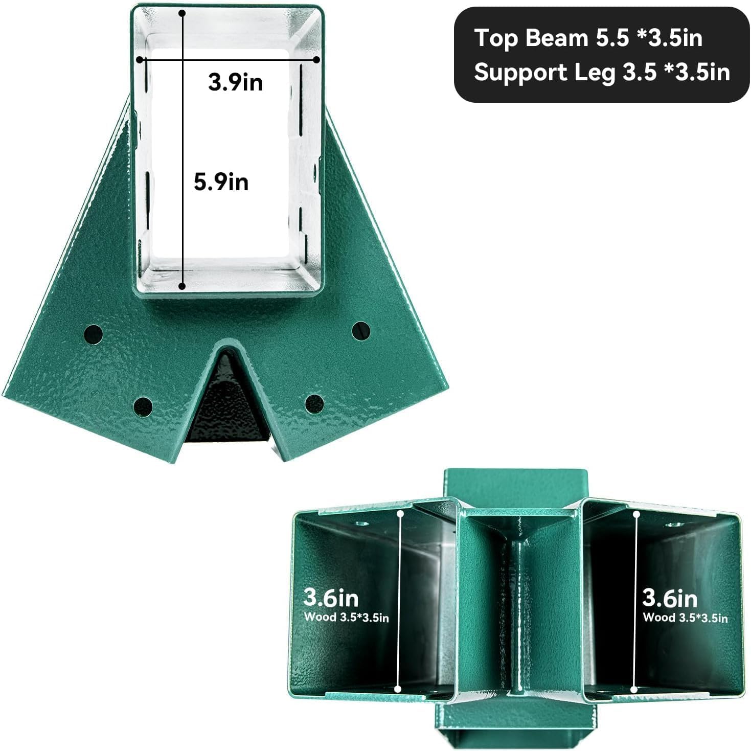 Detalle de ABUSA Swing Set Brackets, Light Green