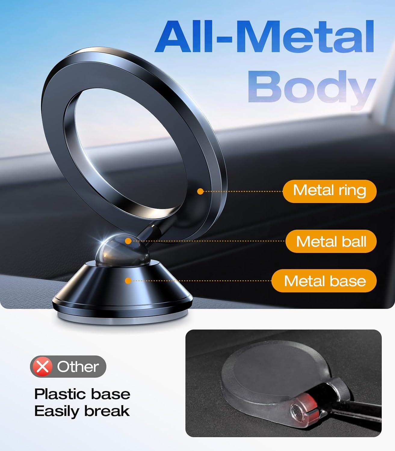 Thumbnail 6 de VICSEED 2025 MagSafe Car Mount 20 magnets