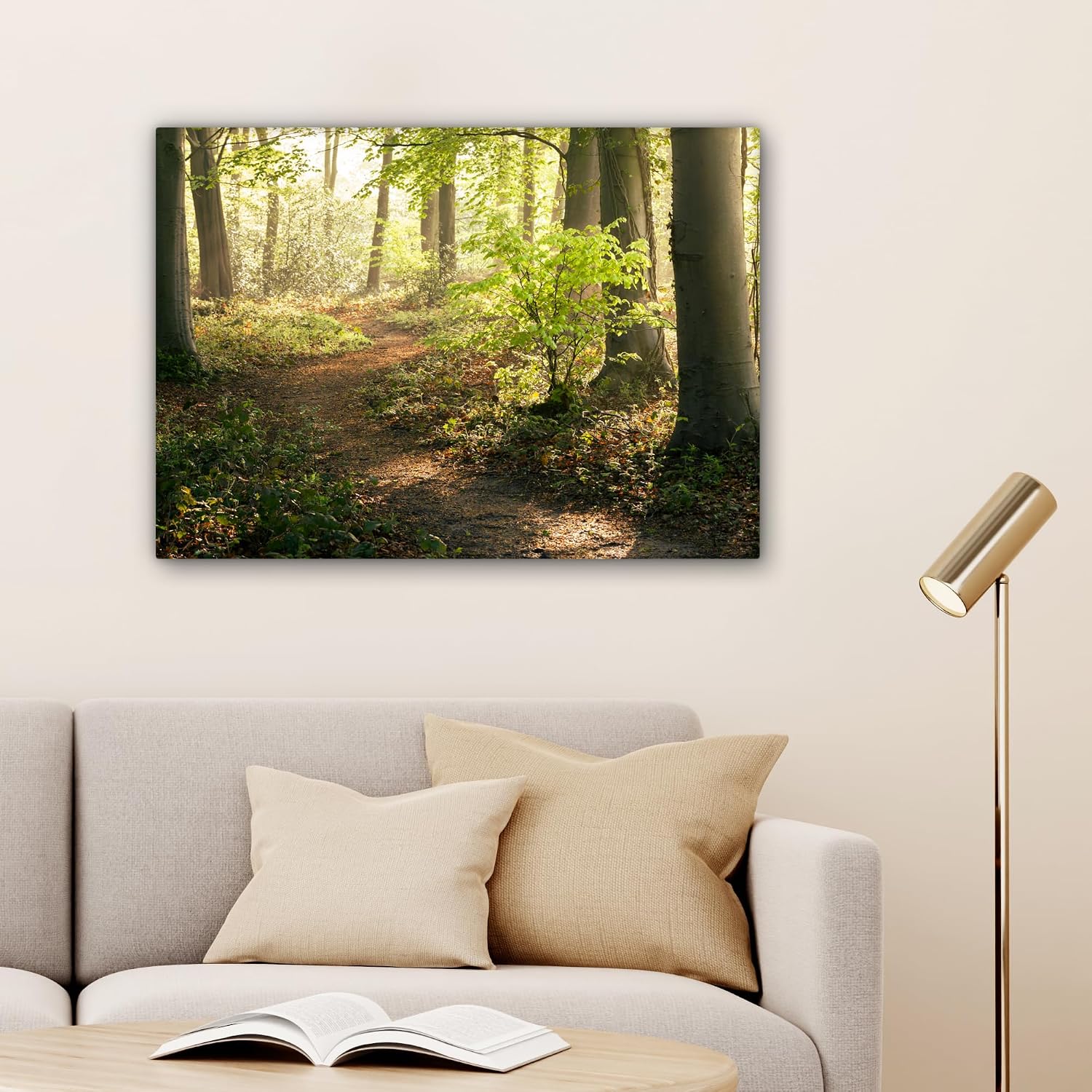 Thumbnail 2 de MuchoWow Impression sur Toile 70x50 cm Forêt