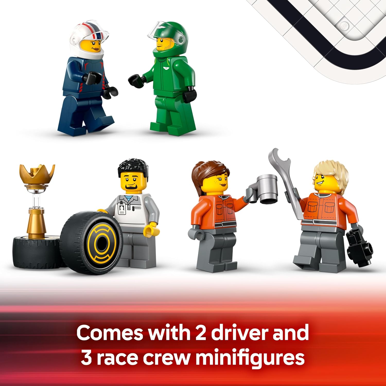 Detalle de LEGO City F1 Truck with RB20 & AMR24 F1 Cars (60445) – Car Transporter Set