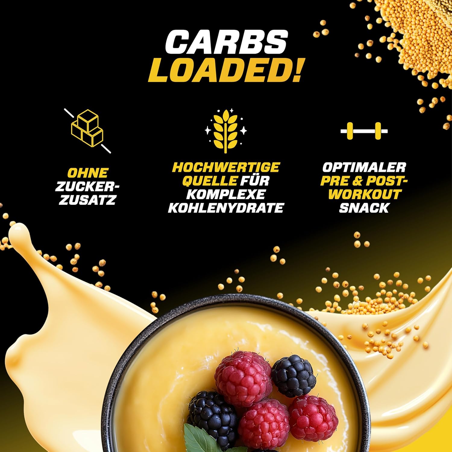 Detalle de Maize Pudding Neutral 3kg – Veganes Maispudding ohne Zucker mit komplexen Kohlenhydraten