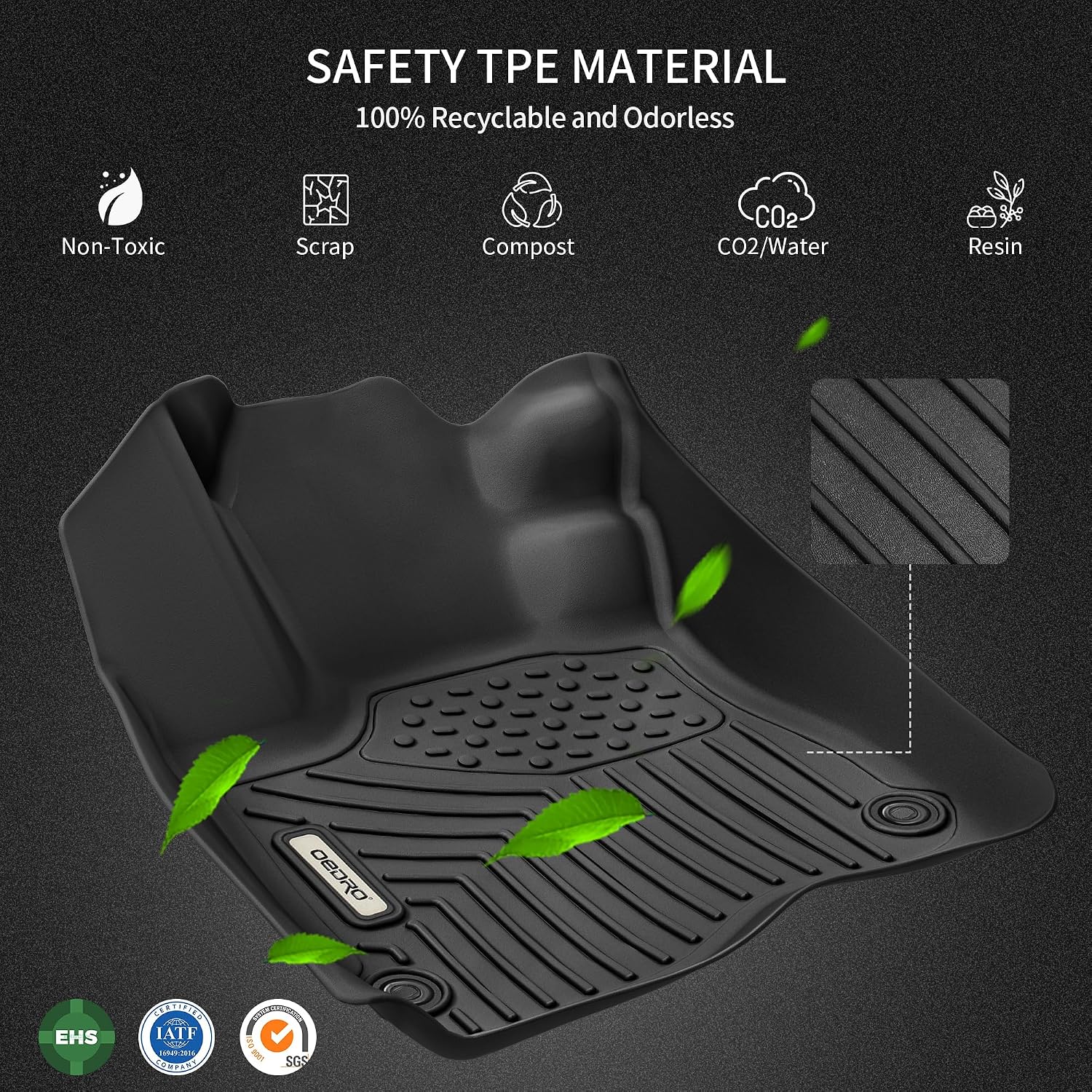 Thumbnail 6 de OEDRO Toyota Camry floor mats TPE