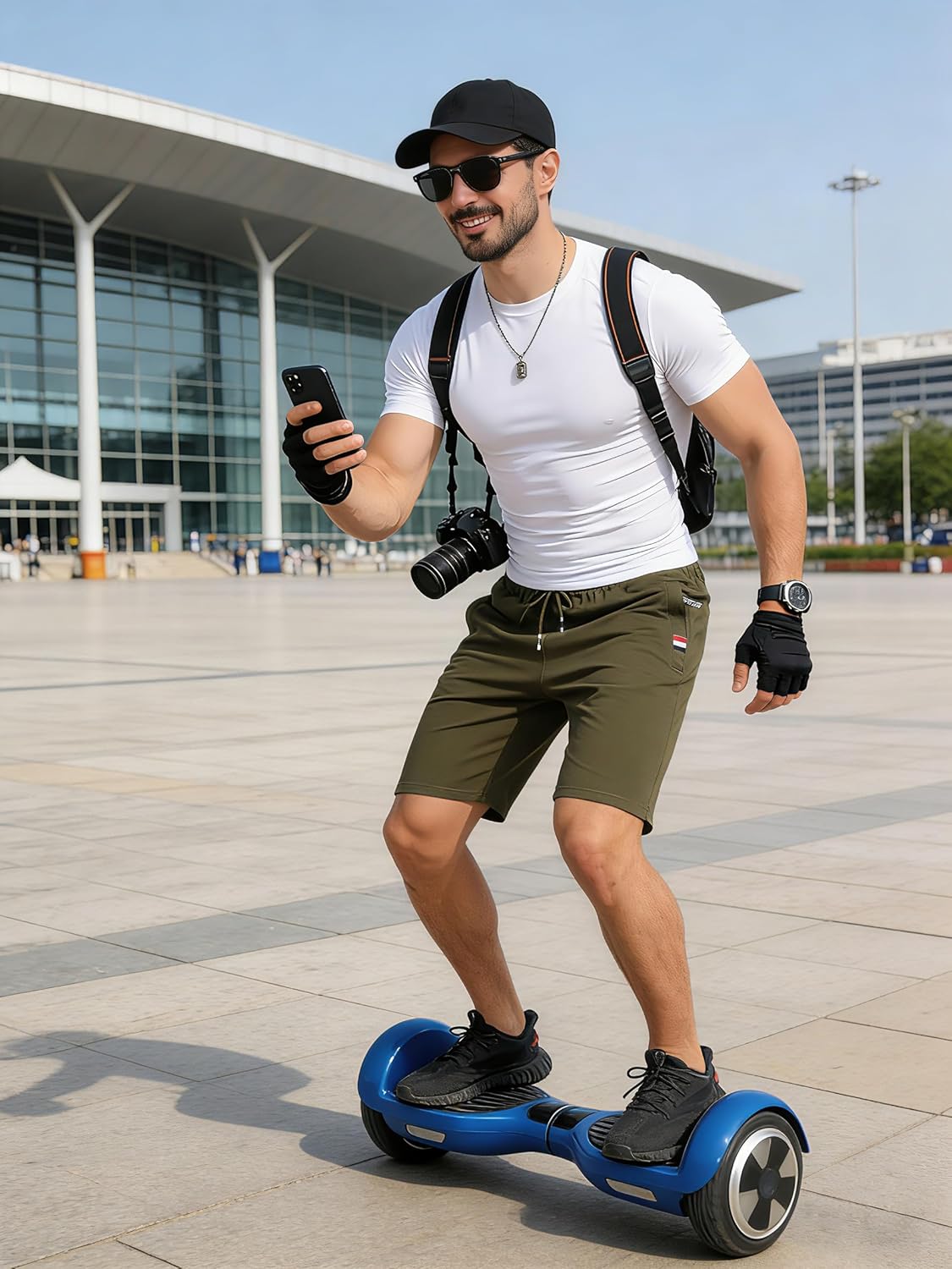 Detalle de ZOXOZ Pantaloncini uomo sportivi con zip e tasche: leggerezza, comfort e praticità