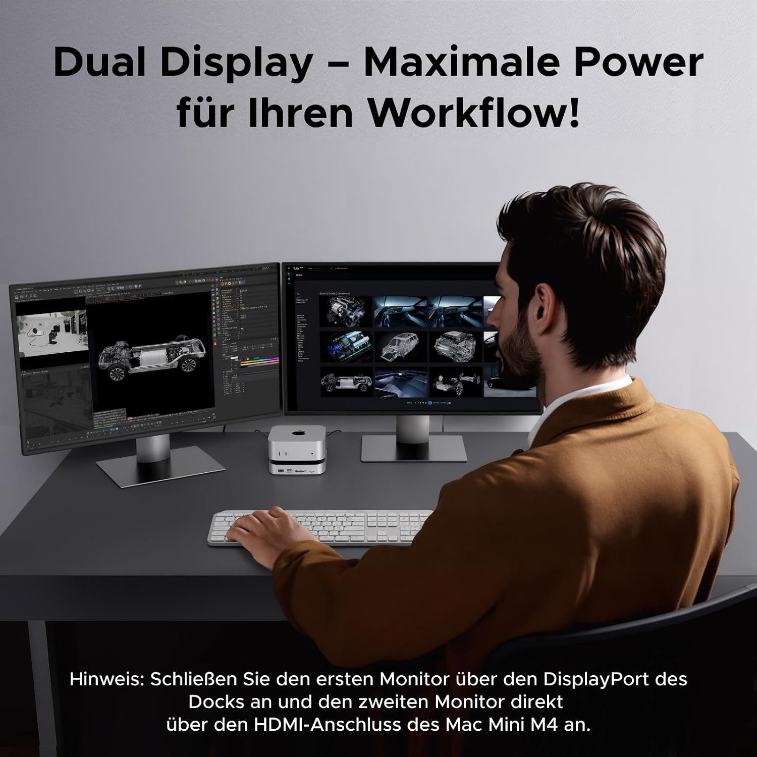 Detalle de UGREEN Mac mini M4 Dock für DisplayPort 240 Hz