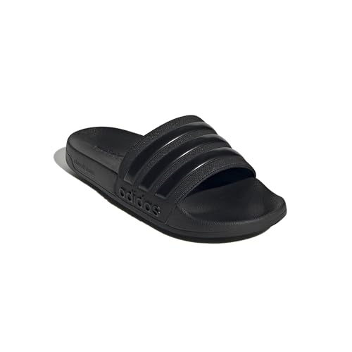 Detalle 2 de adidas Adilette Shower Slides (Core Black) — chanclas unisex con plantilla moldeada