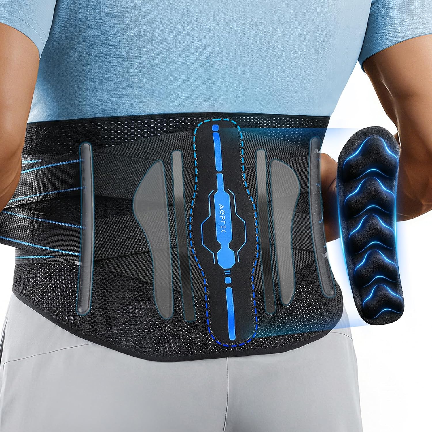 Detalle de AGPTEK Lower Back Support Belt, Medium