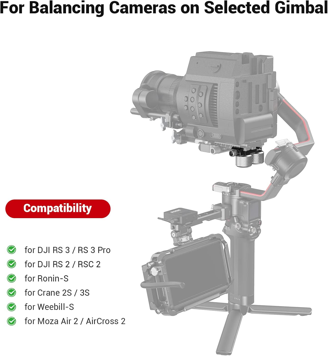 Thumbnail 1 de SMALLRIG Kit de contrapeids pour DJI RS 3 / RS 3 Pro / RS 2 / RSC 2 & autres cardans