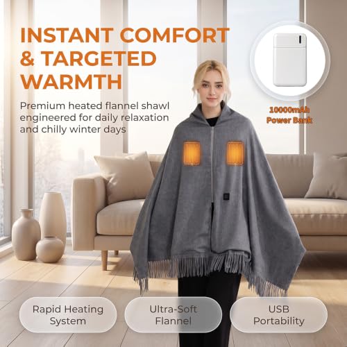 Detalle 2 de JYQOQH USB Heated Blanket with Zipper, 200 x 70cm, 8 Heating Zones