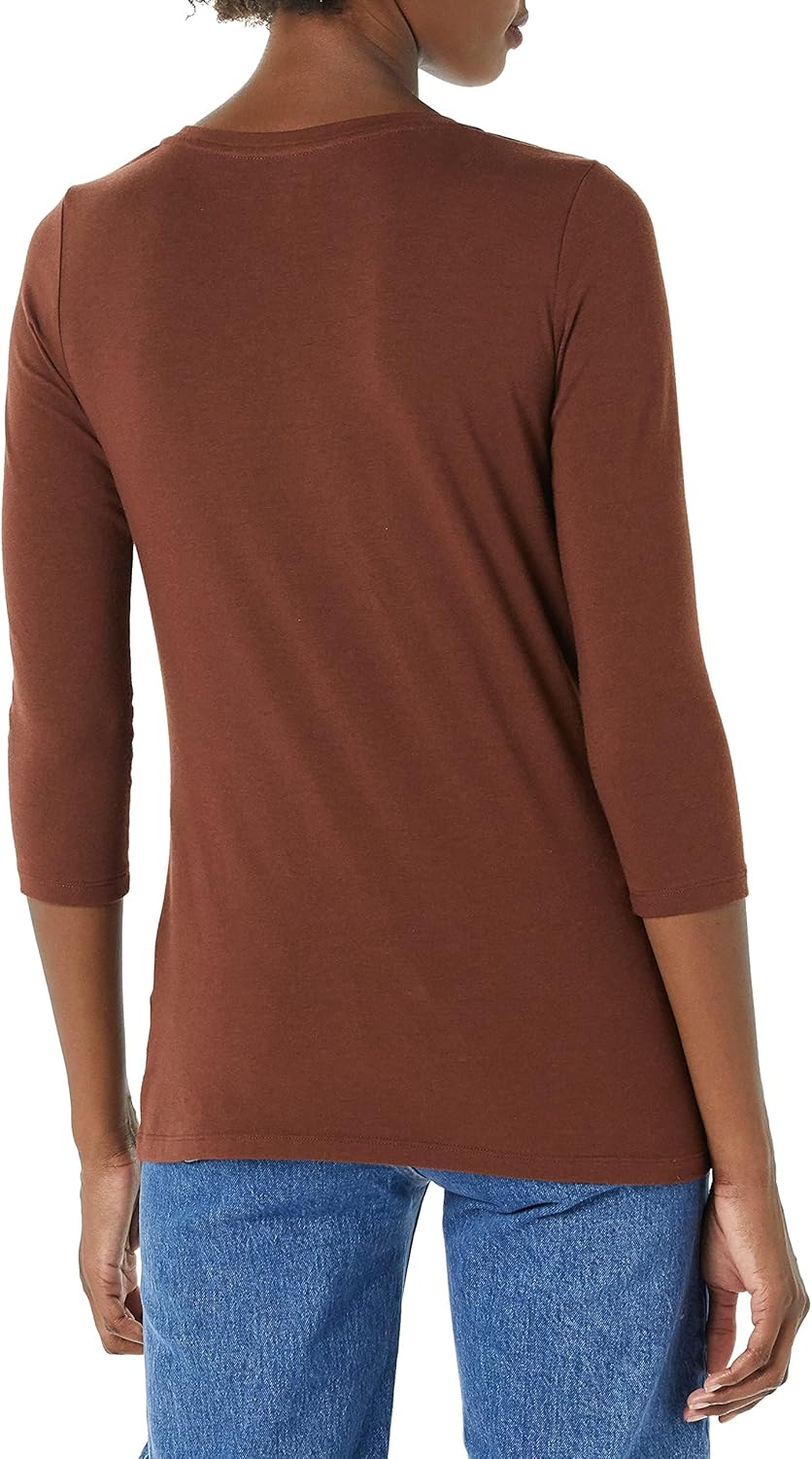 Thumbnail 1 de Amazon Essentials Women's Regular-Fit 3/4 Sleeve V-Neck T-Shirt (Available in Plus Size)