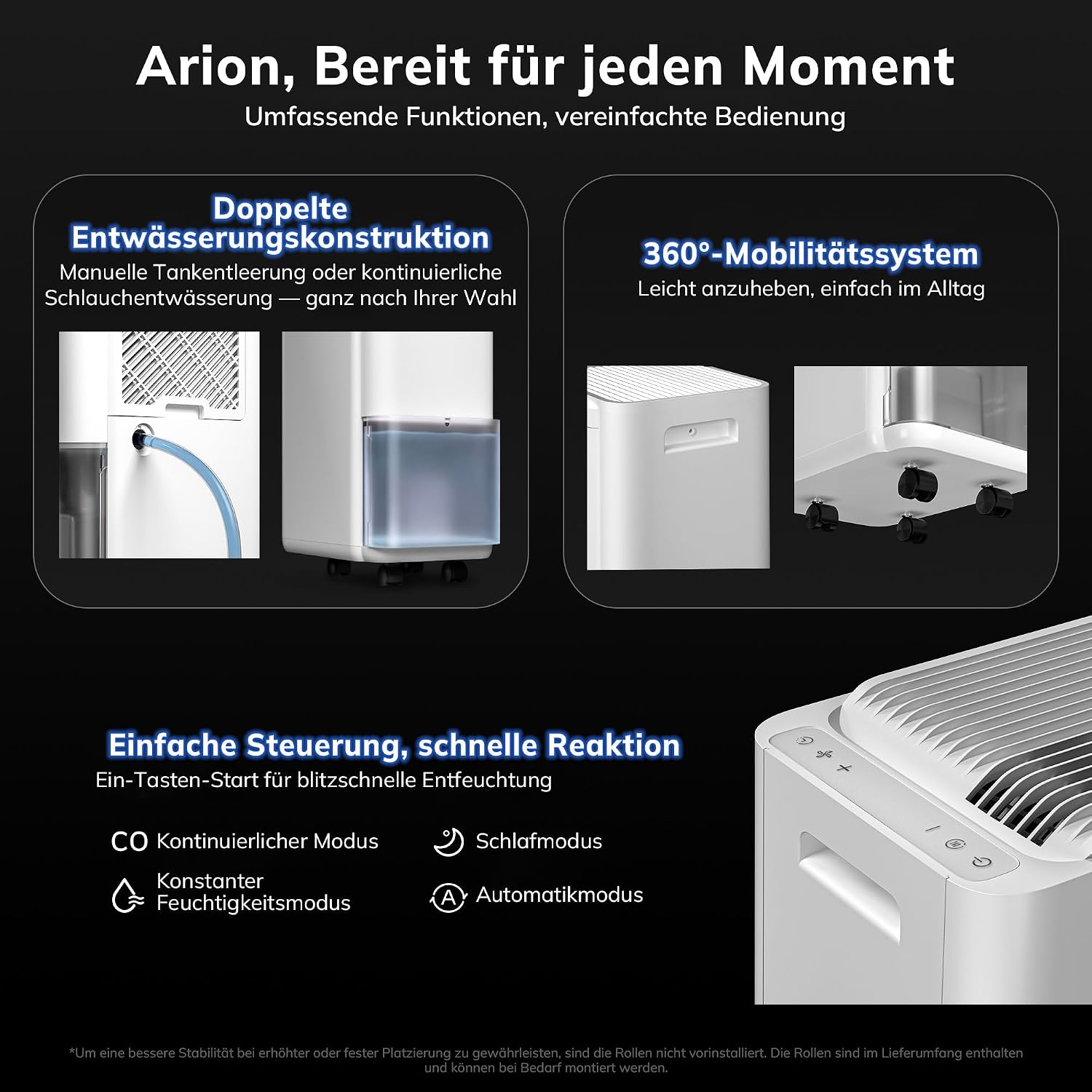 Detalle de AEOCKY Arion 20 L/d Luftentfeuchter 🌀