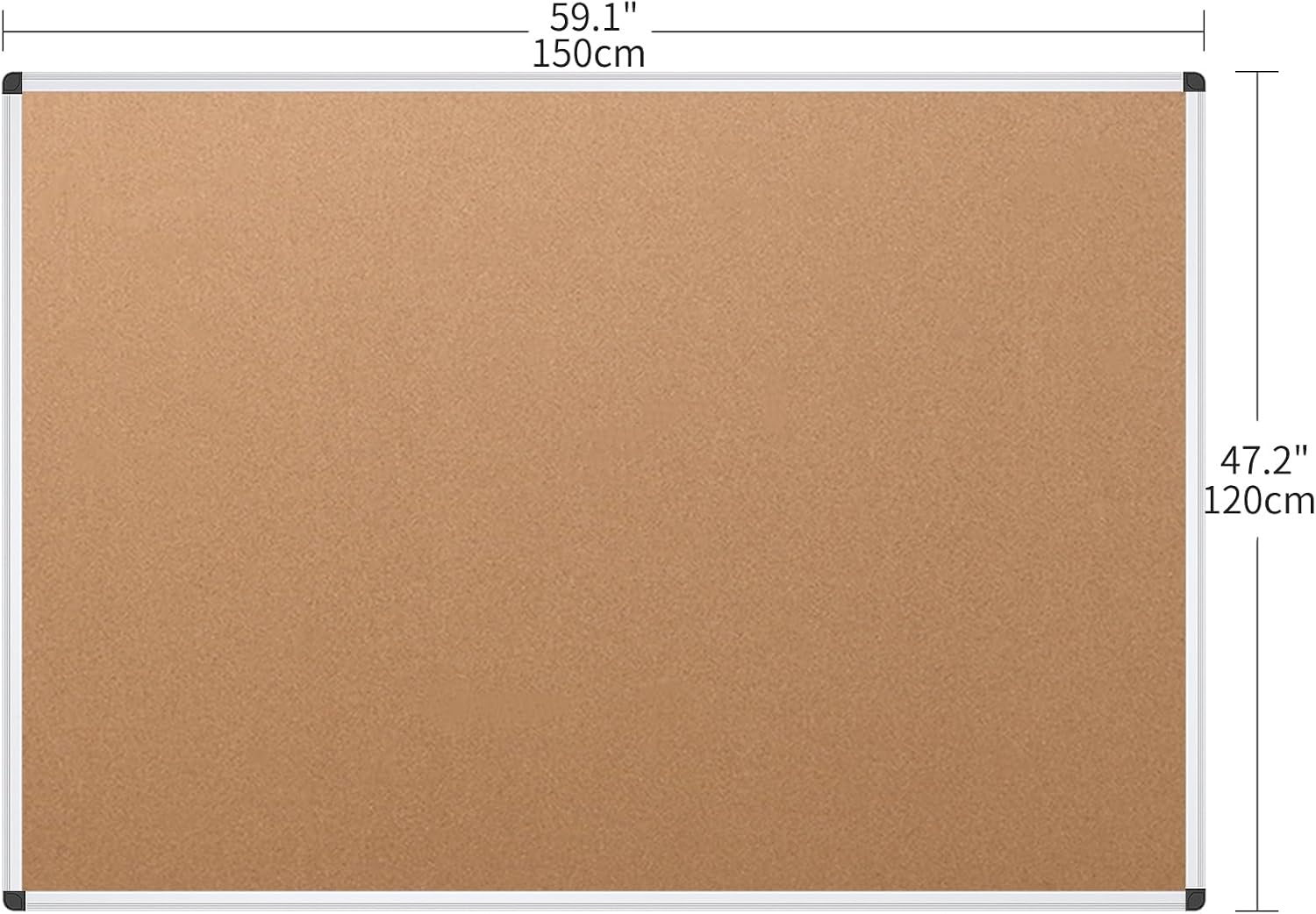 Thumbnail 1 de VIZ-PRO cork notice board, 60 x 48 inches