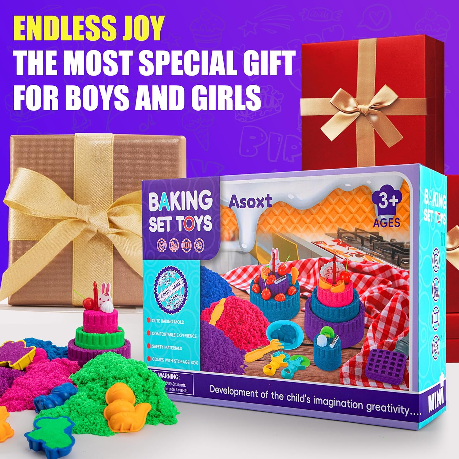 Thumbnail 6 de Asoxt Sensory Bin 43-piece sand play kit