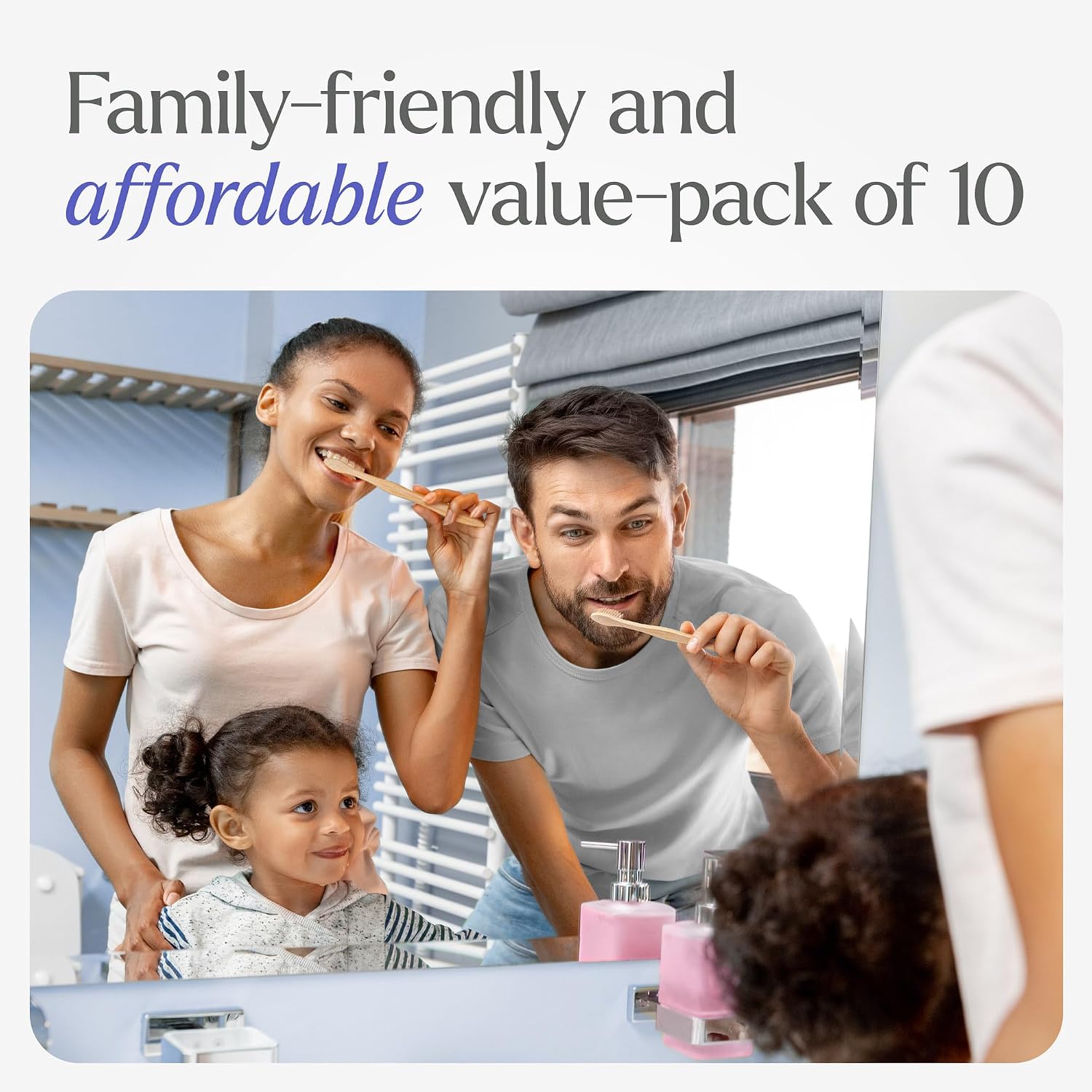 Thumbnail 6 de VIVAGO Bamboo Toothbrushes Medium Bristles 10 Pack