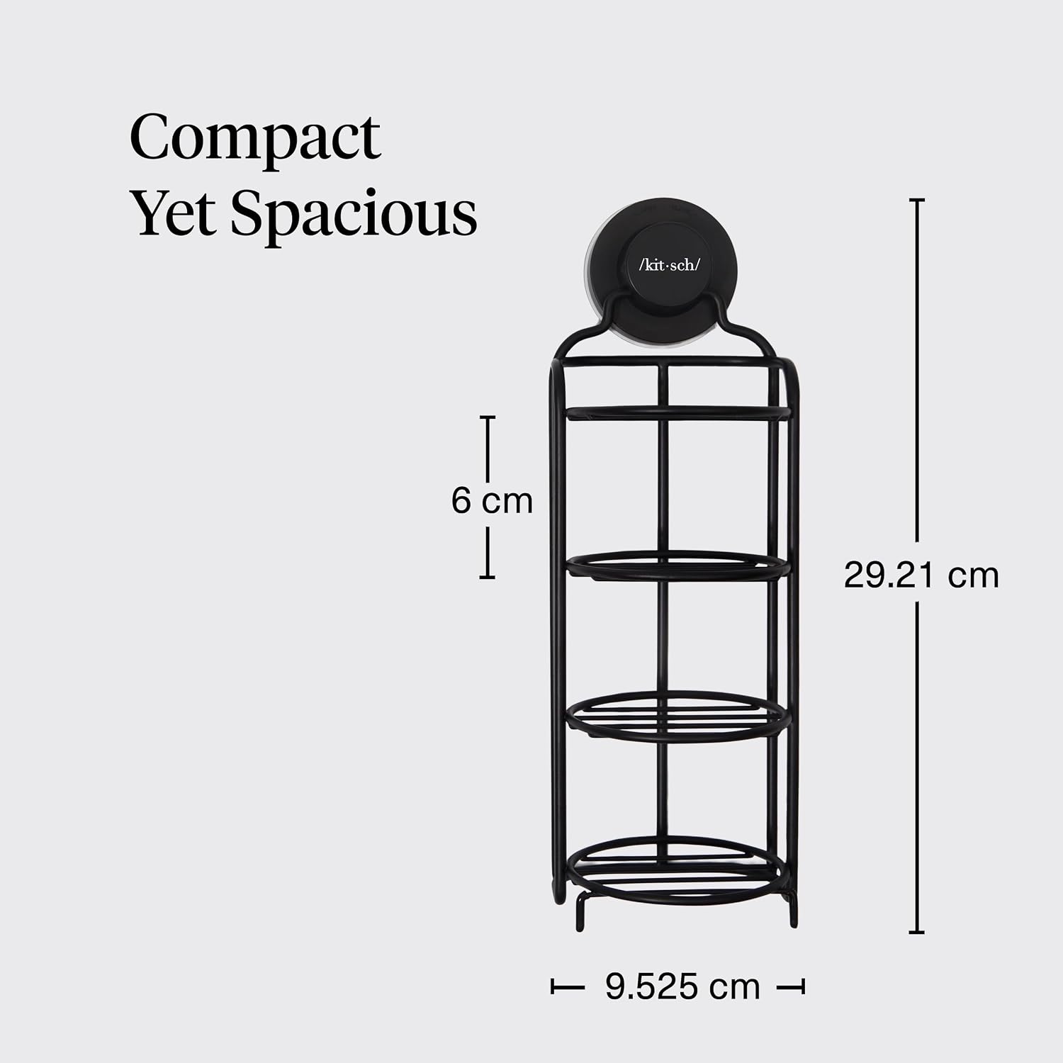 Detalle de Kitsch Hanging Shower Caddy with Suction Cup – self-draining bar soap holder for shampoo and conditioner bars