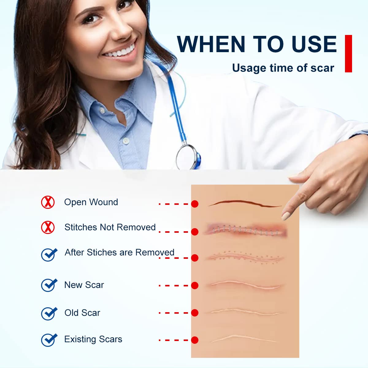Detalle 2 de ZODENIS Silicone Scar Tape, 1.6-Inch Wide, Washable and Reusable