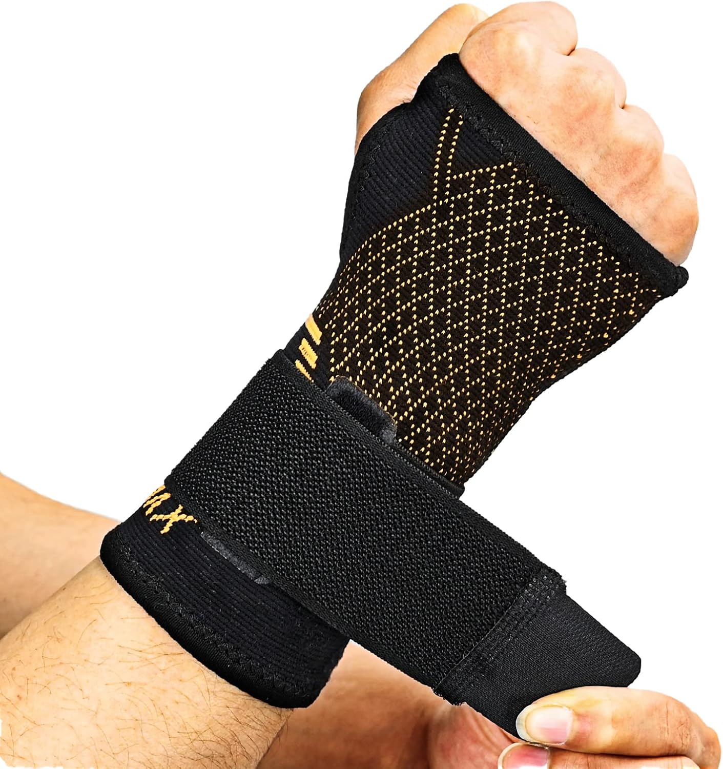 Thumbnail 5 de INDEEMAX Wrist Support Sleeve 1 Pair – Copper-Infused Compression Wrist Brace with Thumb Loop (Left/Right), Pink, M