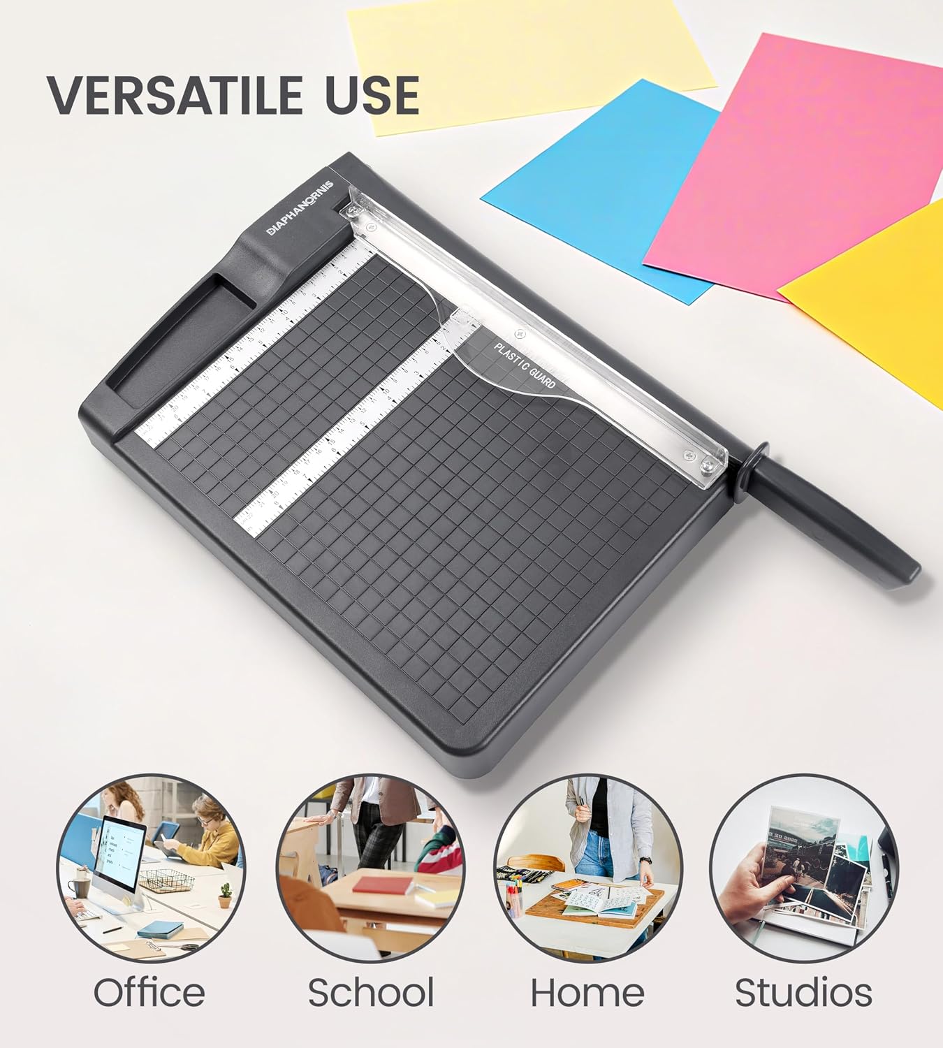 Thumbnail 6 de DIAPHANORNIS AN22021 12-Inch Guillotine Paper Trimmer with Blade Lock