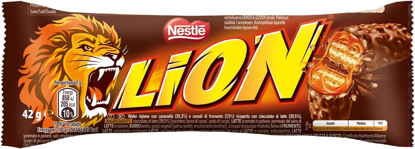 Detalle de Lion - Barre Chocolat (Lot de 24x42g) : une pause gourmande au quotidien