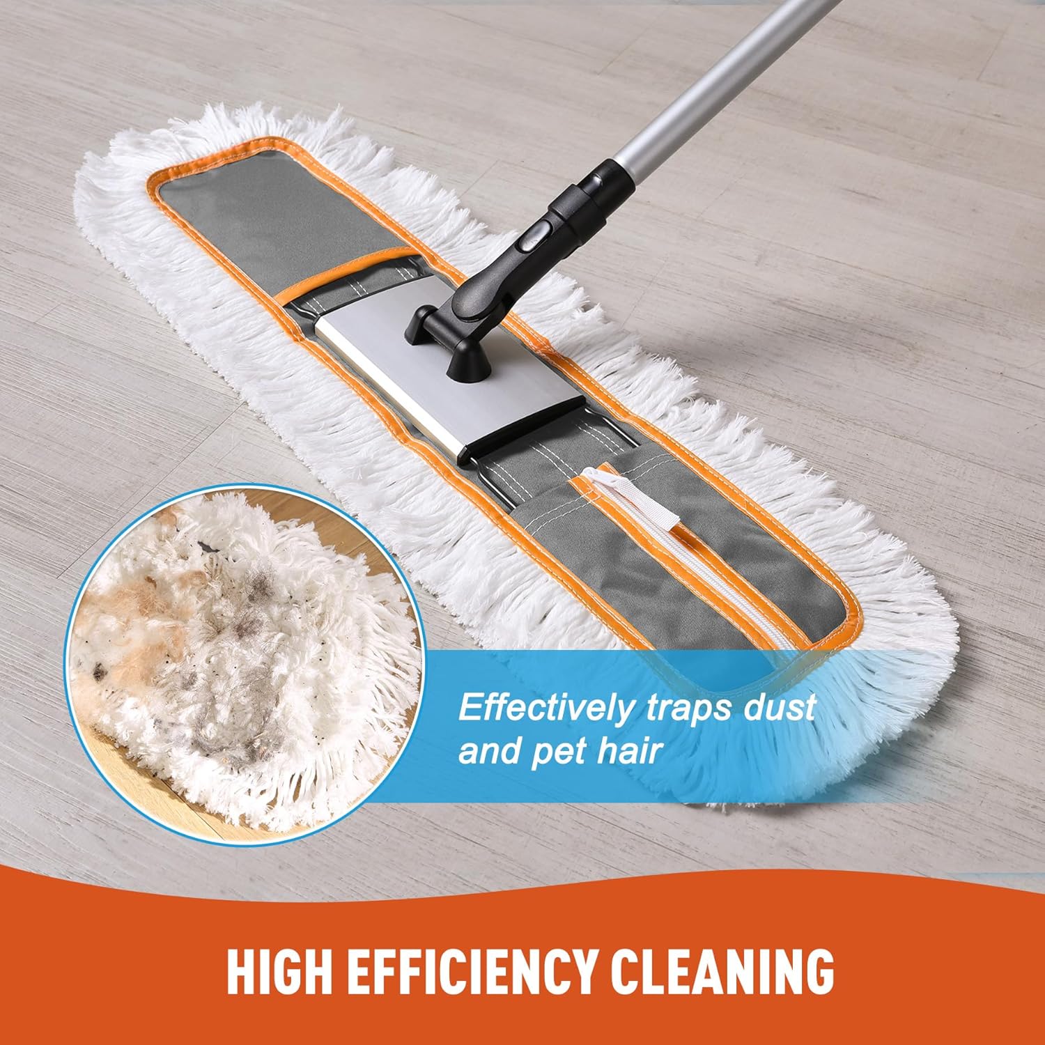 Detalle de CLEANHOME 24" Commercial Dust Mop for Floor Cleaning