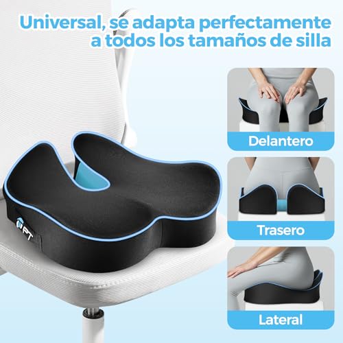 Detalle de POOTACK Cojín Silla Oficina: Almohada en Forma de U con Espuma Viscoelástica de Gran Tamaño