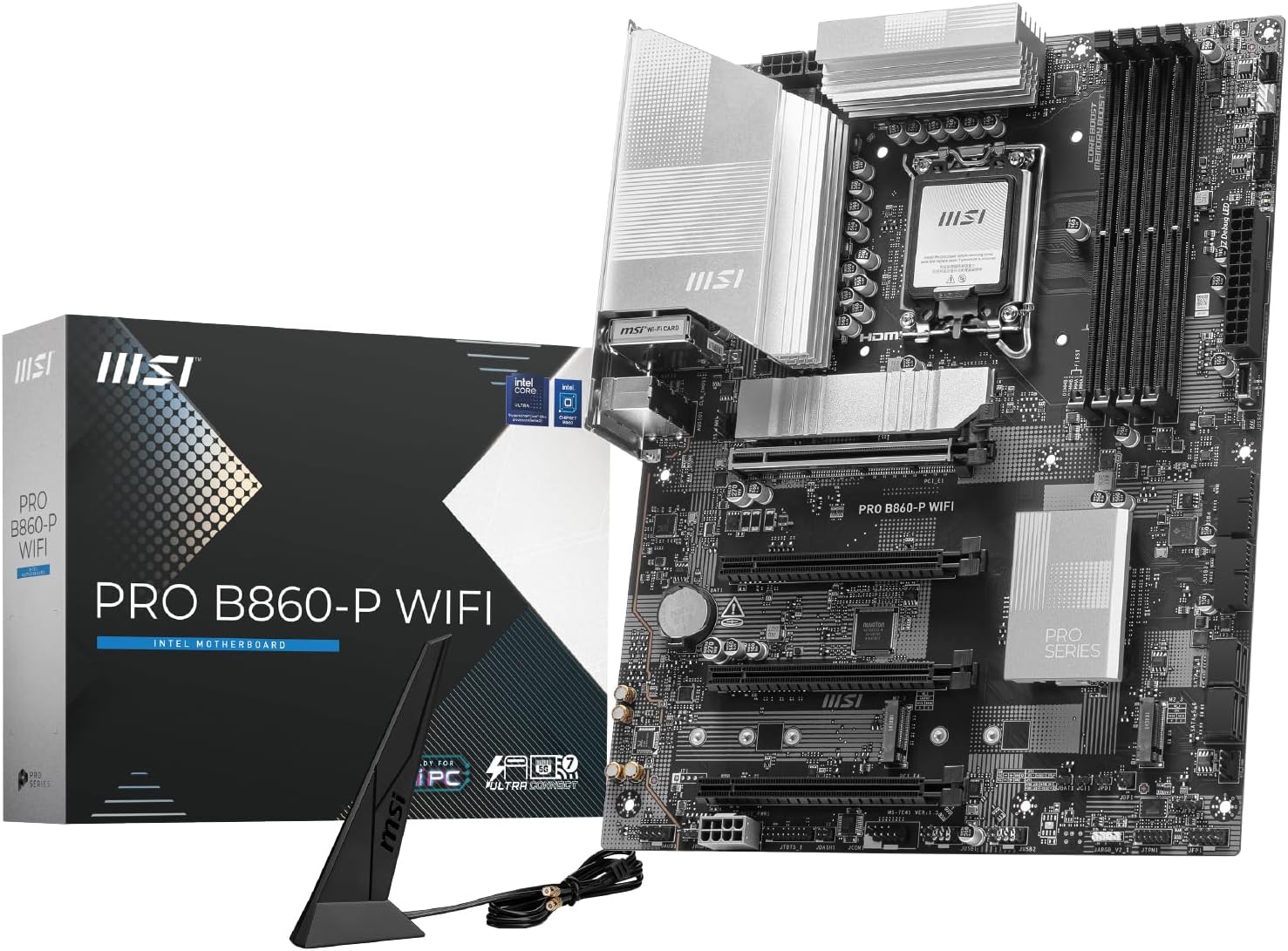 Detalle de MSI PRO B860-P WIFI ATXマザーボード DDR5・Wi-Fi 7・Thunderbolt 4対応