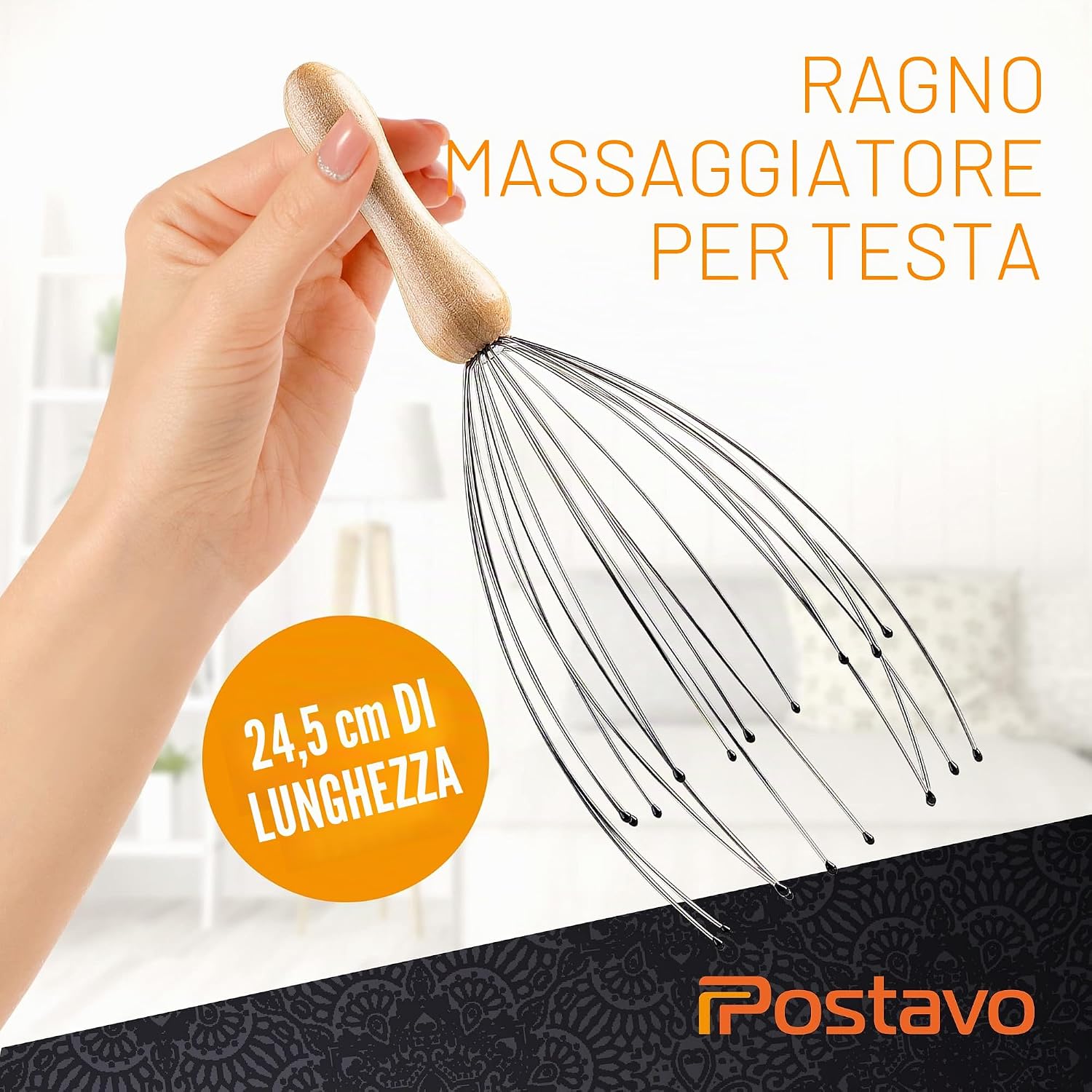 Thumbnail 1 de Postavo [ORIGINA] Massaggiatore per la testa a ragno – massaggiatore per la testa con 20 dita, relax profondo e stimolazione della circolazione
