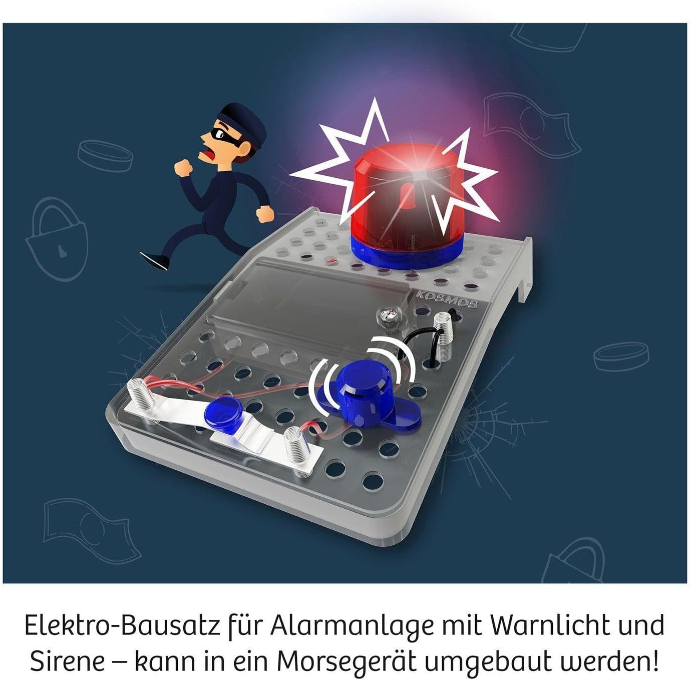 Detalle 2 de Kosmos 658083 Alarme électrique et kit d’expérimentation—cachettes secrètes sécurisées