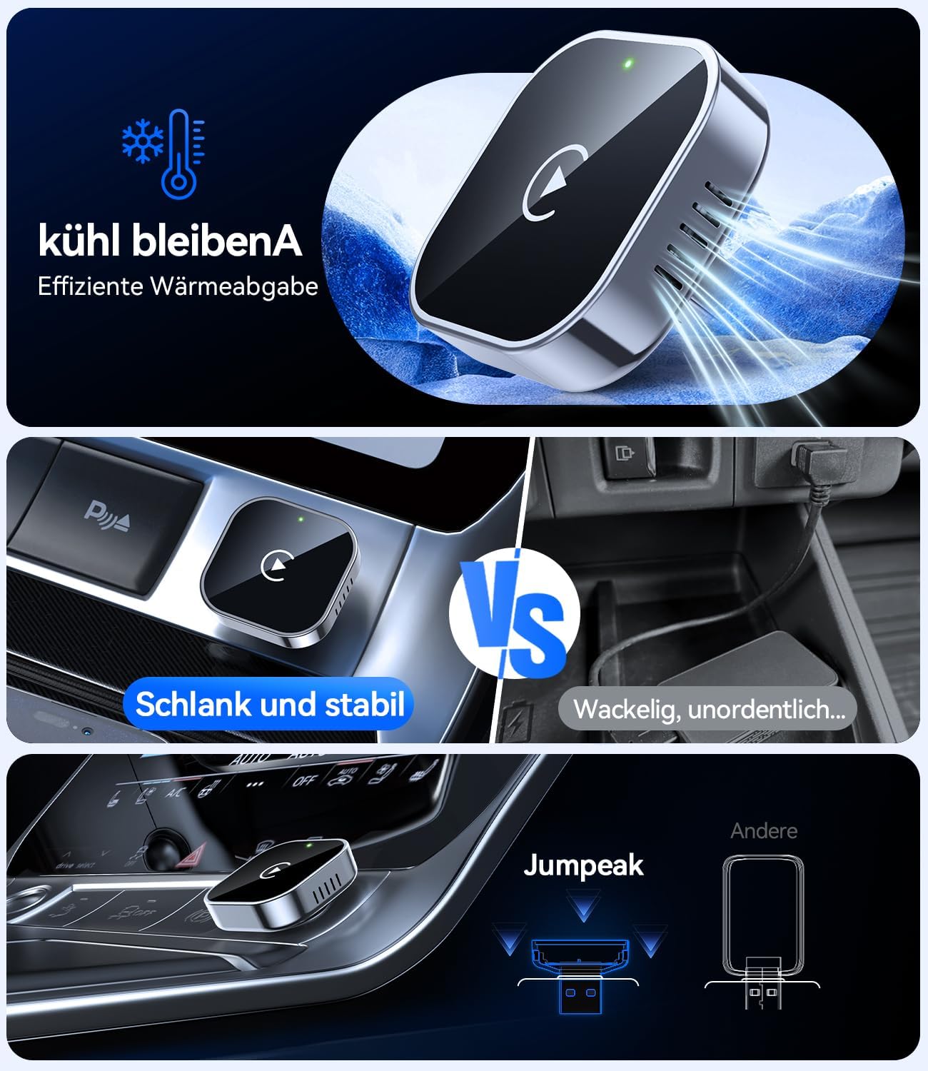 Thumbnail 5 de Jumpeak CarPlay Wireless Adapter 50% kleiner