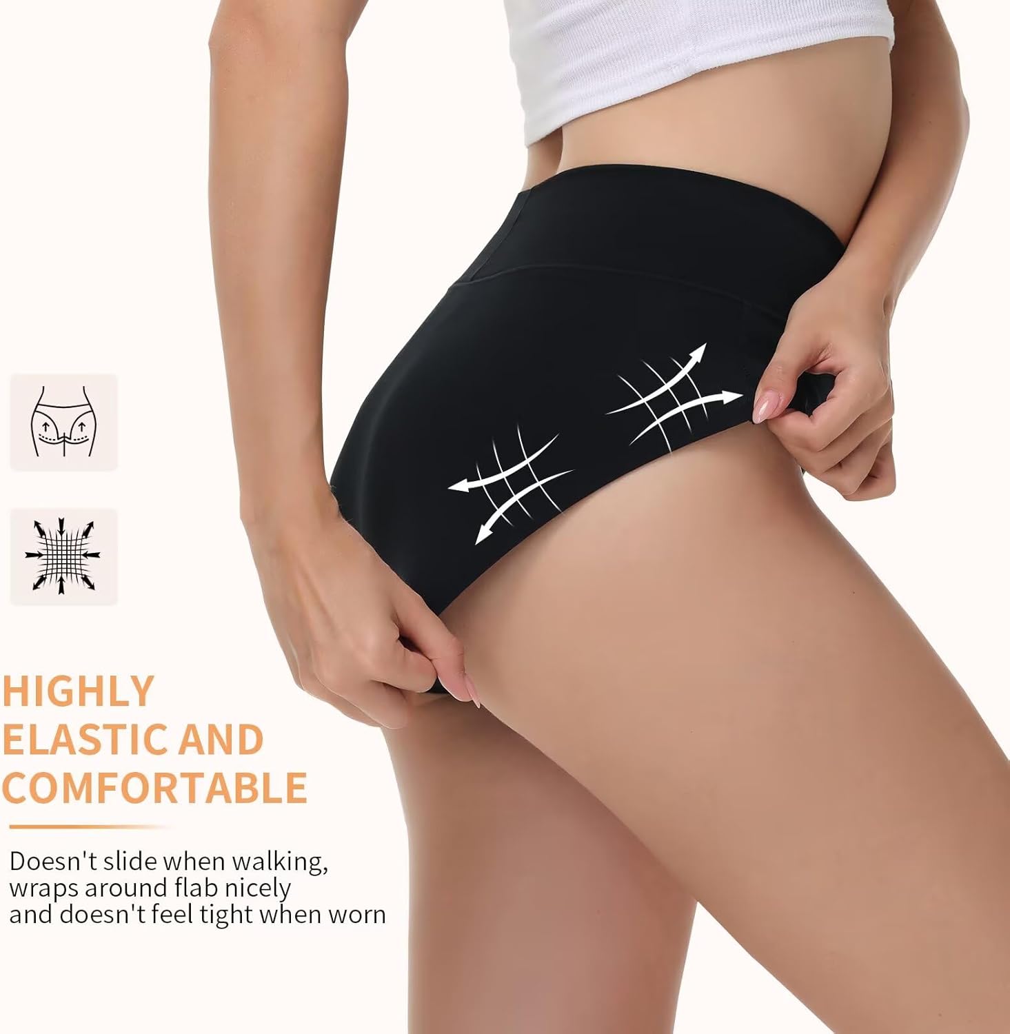 Thumbnail 4 de NUOZA Damen Unterhosen Baumwolle 5er Pack Hoch tailliert