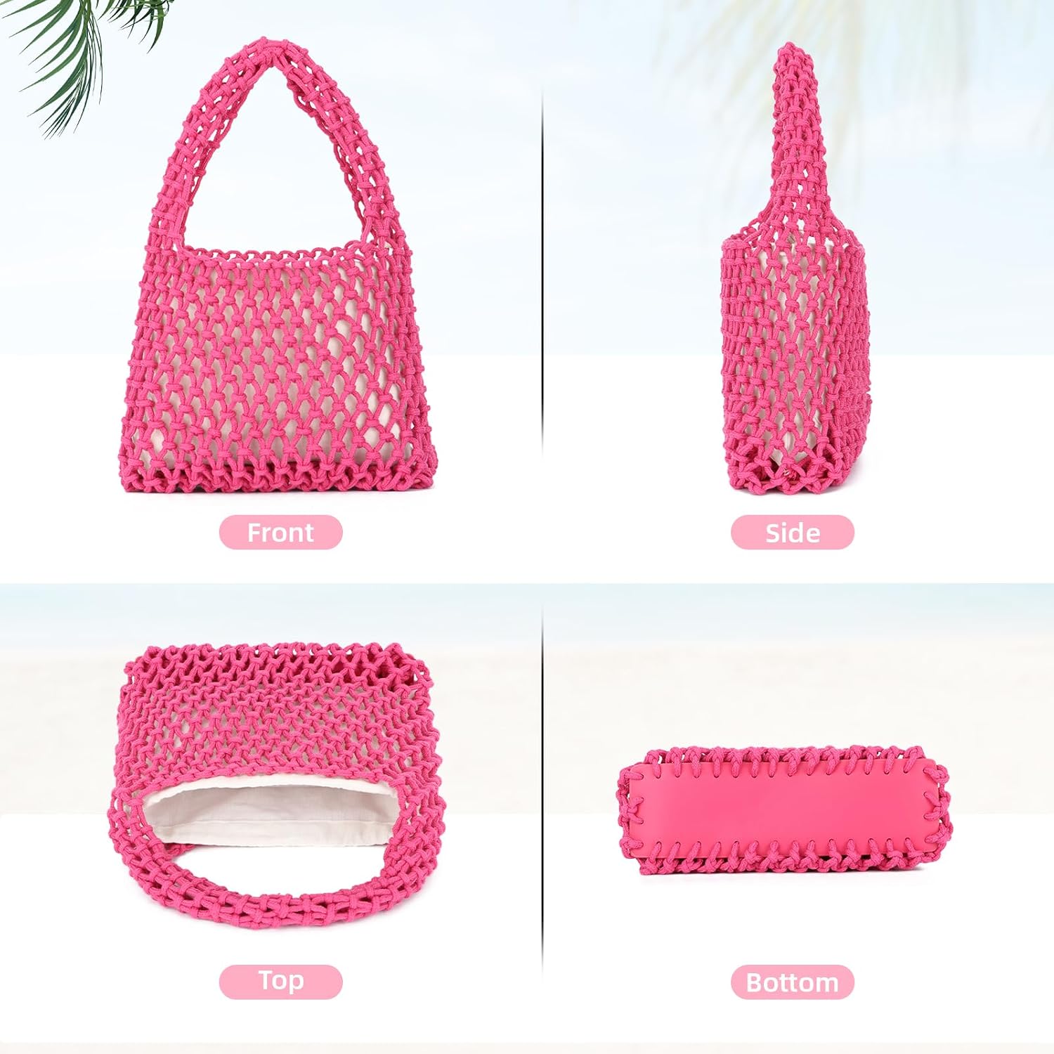 Thumbnail 4 de EVEOUT Woven Clutch Small crochet beach bag
