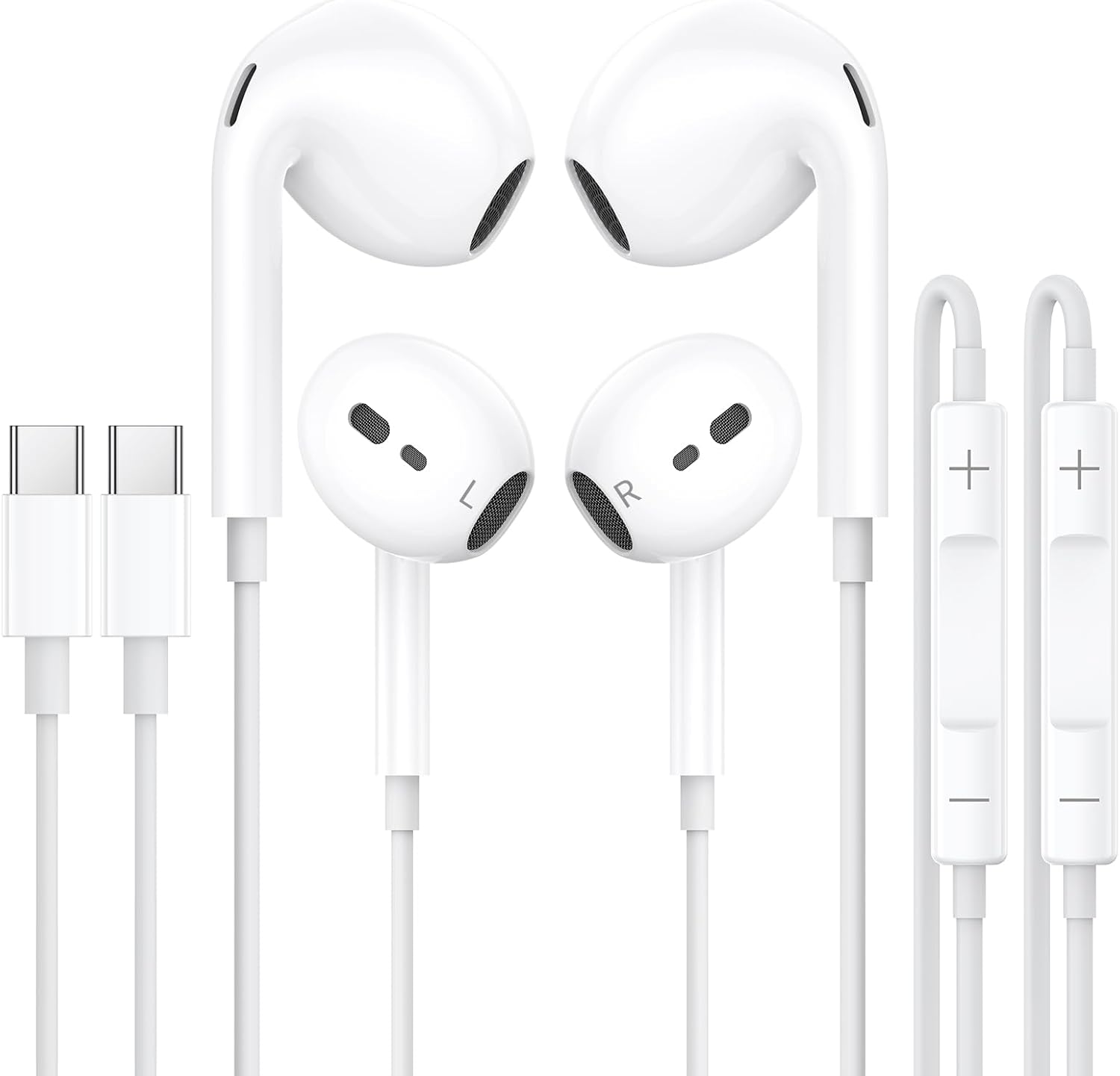 Detalle de 2er-Set USB‑C Kabel‑In-Ear für iPhone und Android