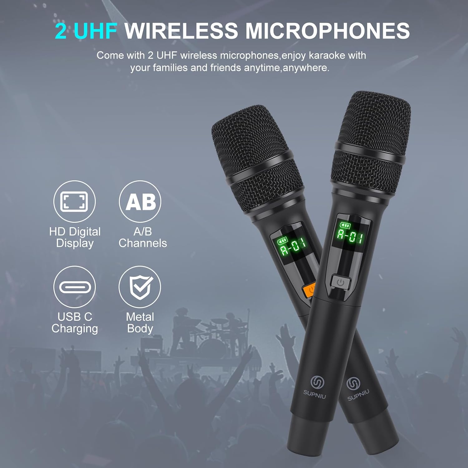 Thumbnail 5 de M6 200W All-in-One Karaoke & PA System with 5-Channel Mixer and 2 Wireless Mics