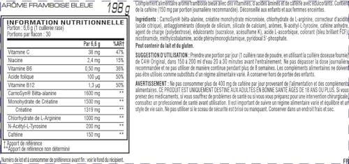 Thumbnail 7 de Poudre pré-entraînement C4 Original – Framboise bleue glacée, 30 portions – Cellucor