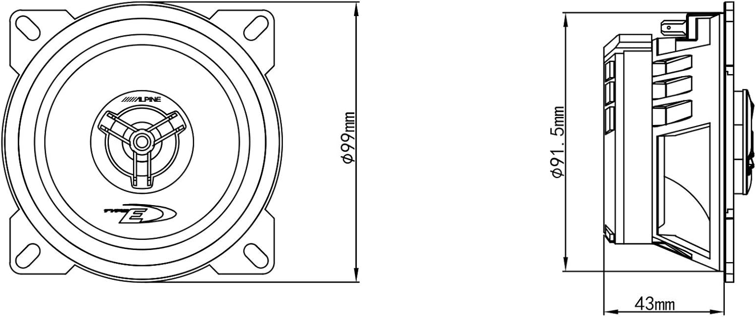Thumbnail 4 de Alpine SXE-1025S: Kit altoparlanti coaxiali 2 vie da 10 cm (4')