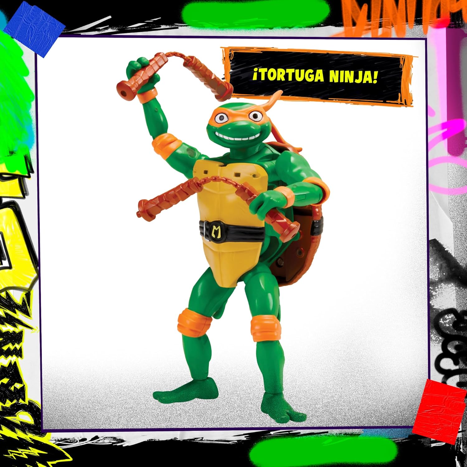 Thumbnail 5 de Teenage Mutant Ninja Turtles - Tortues Ninja, Figurine Deluxe 15 cm Transformable Michelangelo