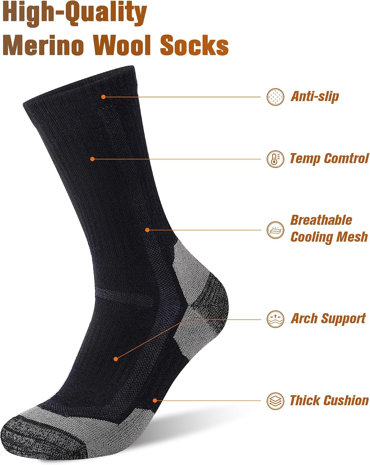Detalle 2 de SockWaddles Chaussettes Randonnée 3 paires
