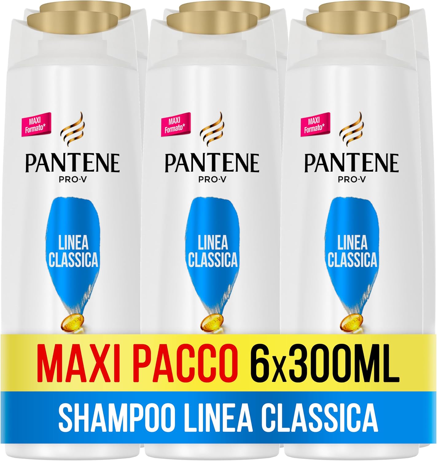 Thumbnail 6 de Pantene PRO-V Shampoo Linea Classica 6x300ml per Capelli Normali e Misti: protezione dei legami e detersione delicata