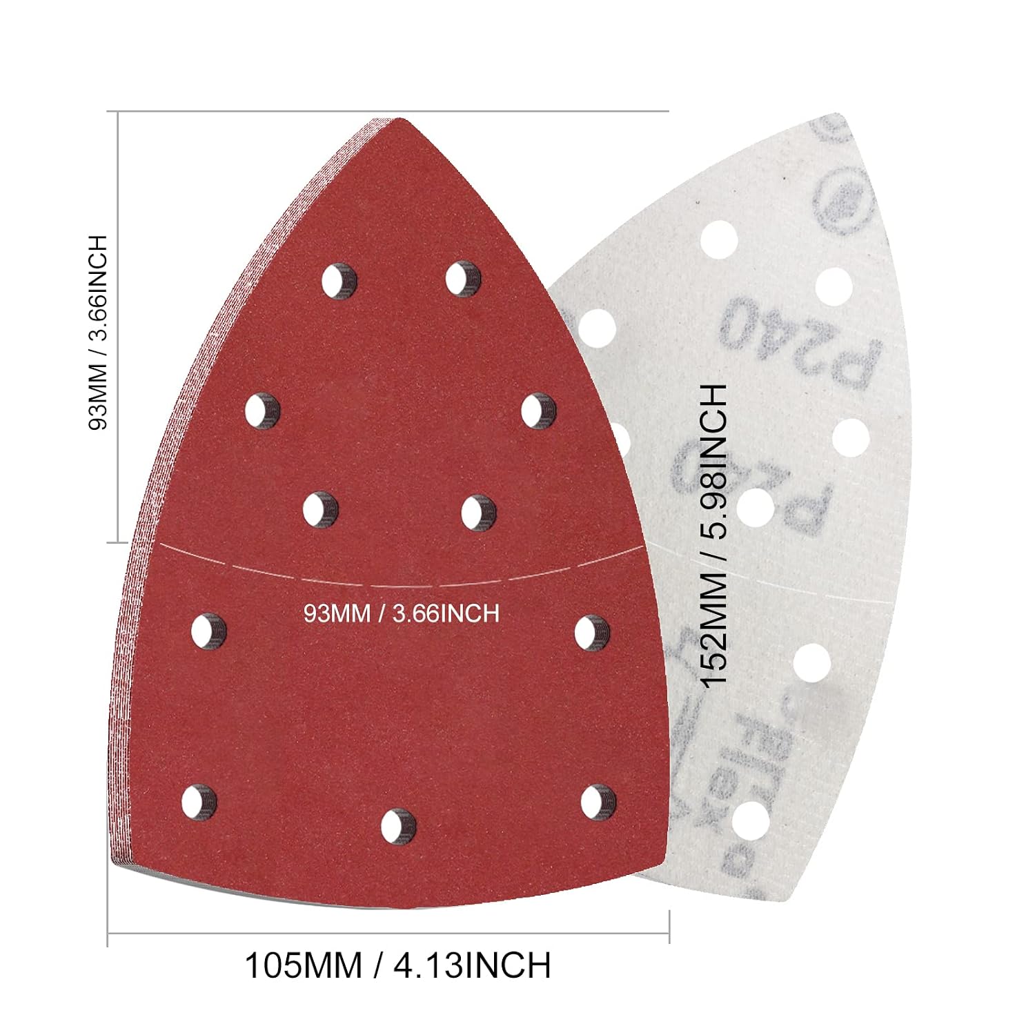 Detalle 2 de KONGMING Mouse Sander Pads 100 pcs, assorted grits 🪚