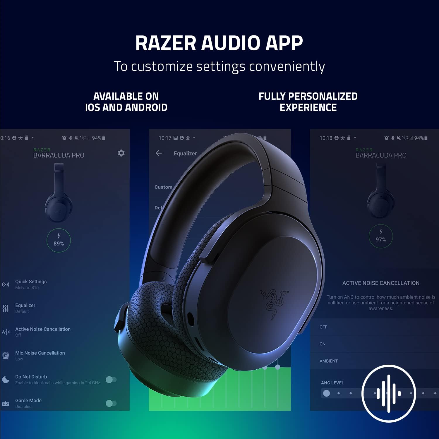 Thumbnail 5 de Razer Barracuda X Wireless Gaming & Mobile Headset (2.4GHz + Bluetooth, Detachable Mic) — Black