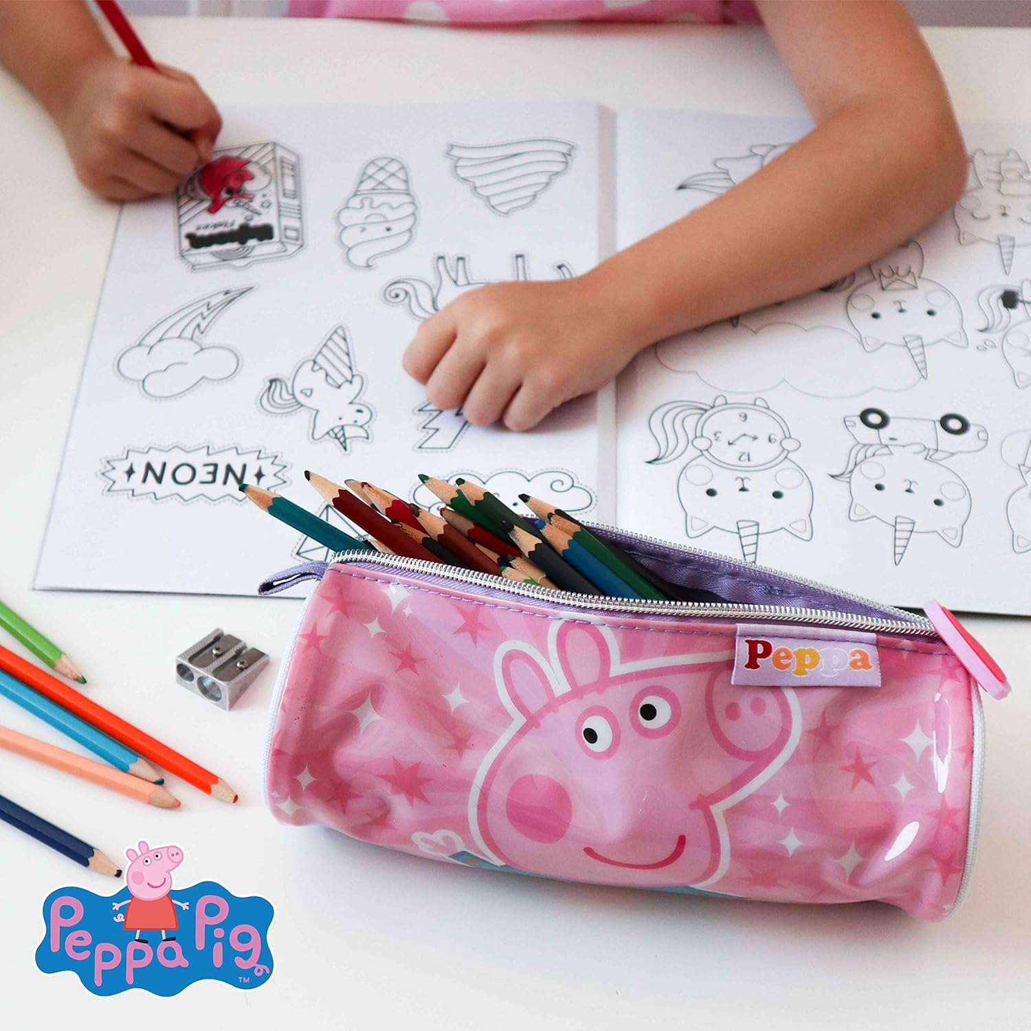 Detalle de Zaino Scuola Elementare Bambina 3D Peppa Pig con astuccio e zainetto | Pacchetto ritorno a scuola