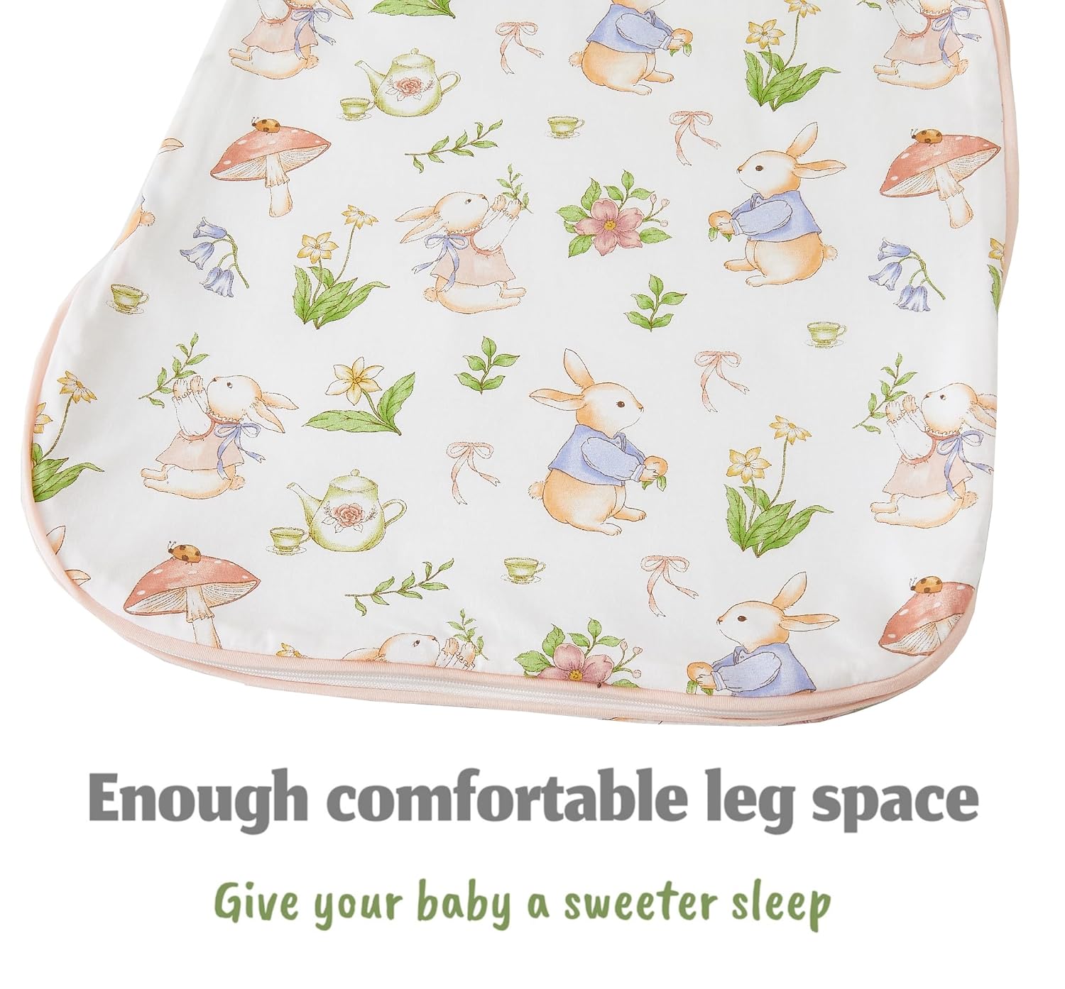 Detalle de Chilsuessy Baby Schlafsack 1.5 Tog im 2er Pack aus 100% Baumwolle – Ganzjahres-Schlafsack (Ganzjahresschlafsack) für Neugeborene